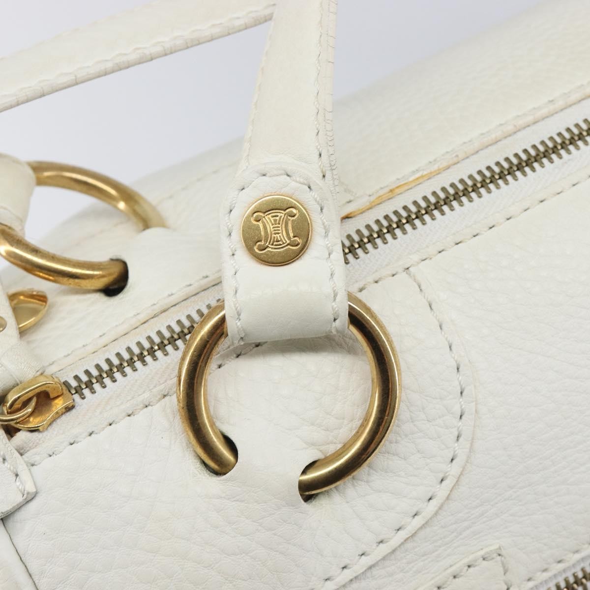 Celine Handbag Leather, White, Leather, Handbag