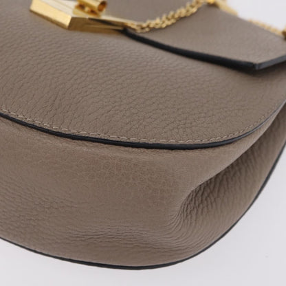 Chloe Drew Leather, Beige, Leather, Crossbody Bag