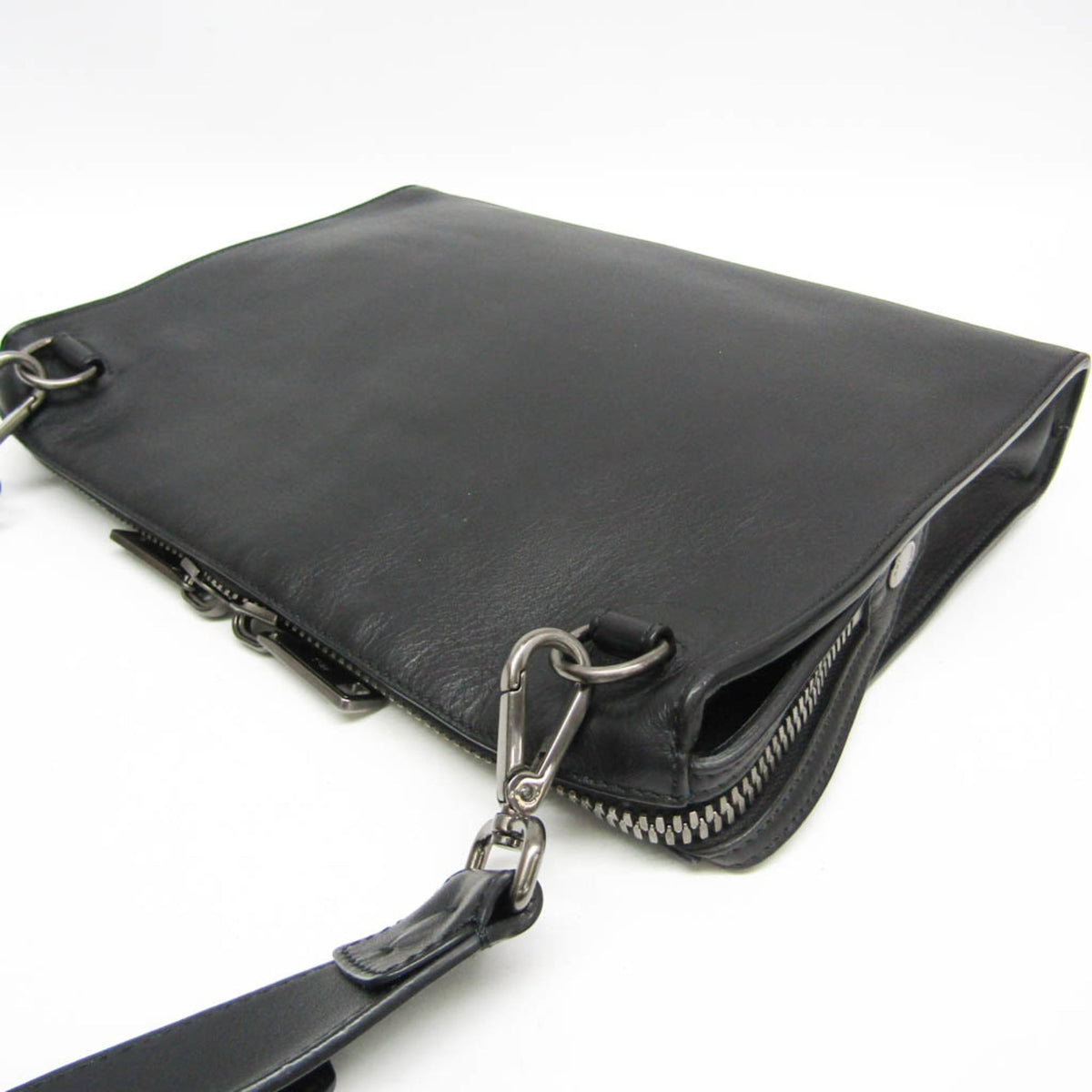 Fendi Convertible Document Holder Leather, Black, Leather, Briefcase
