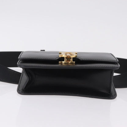 Burberry TB Belt Leather, Black, Leather, Clutch