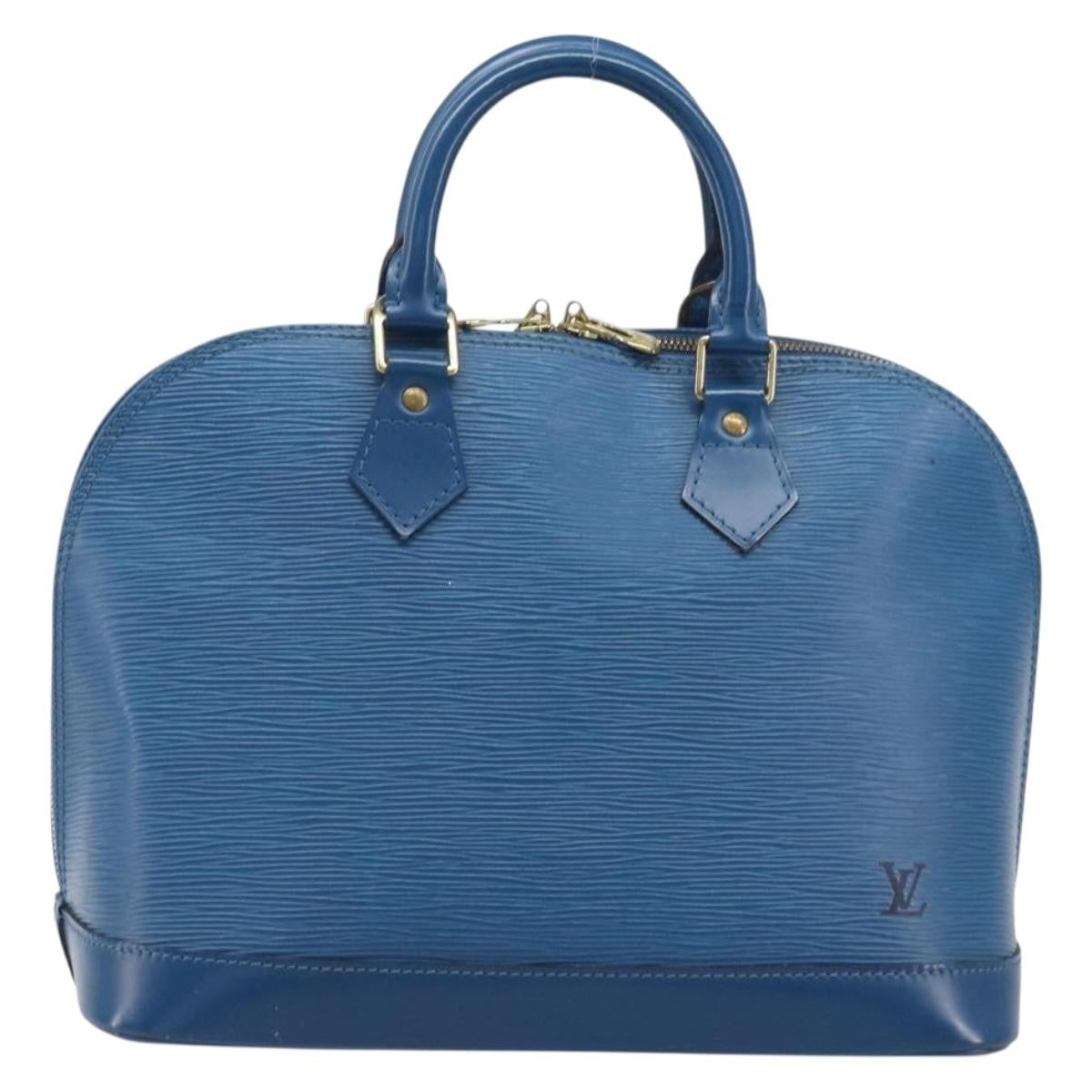 Louis Vuitton Alma Epi Leather, Blue, Leather, Handbag