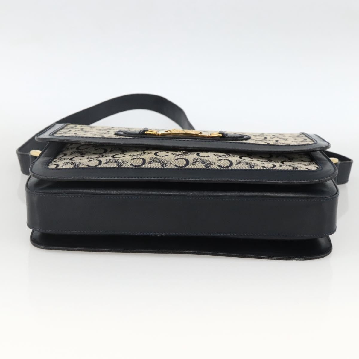 Celine C Sulky Horse carriage Canvas, Navy, Canvas, Handbag