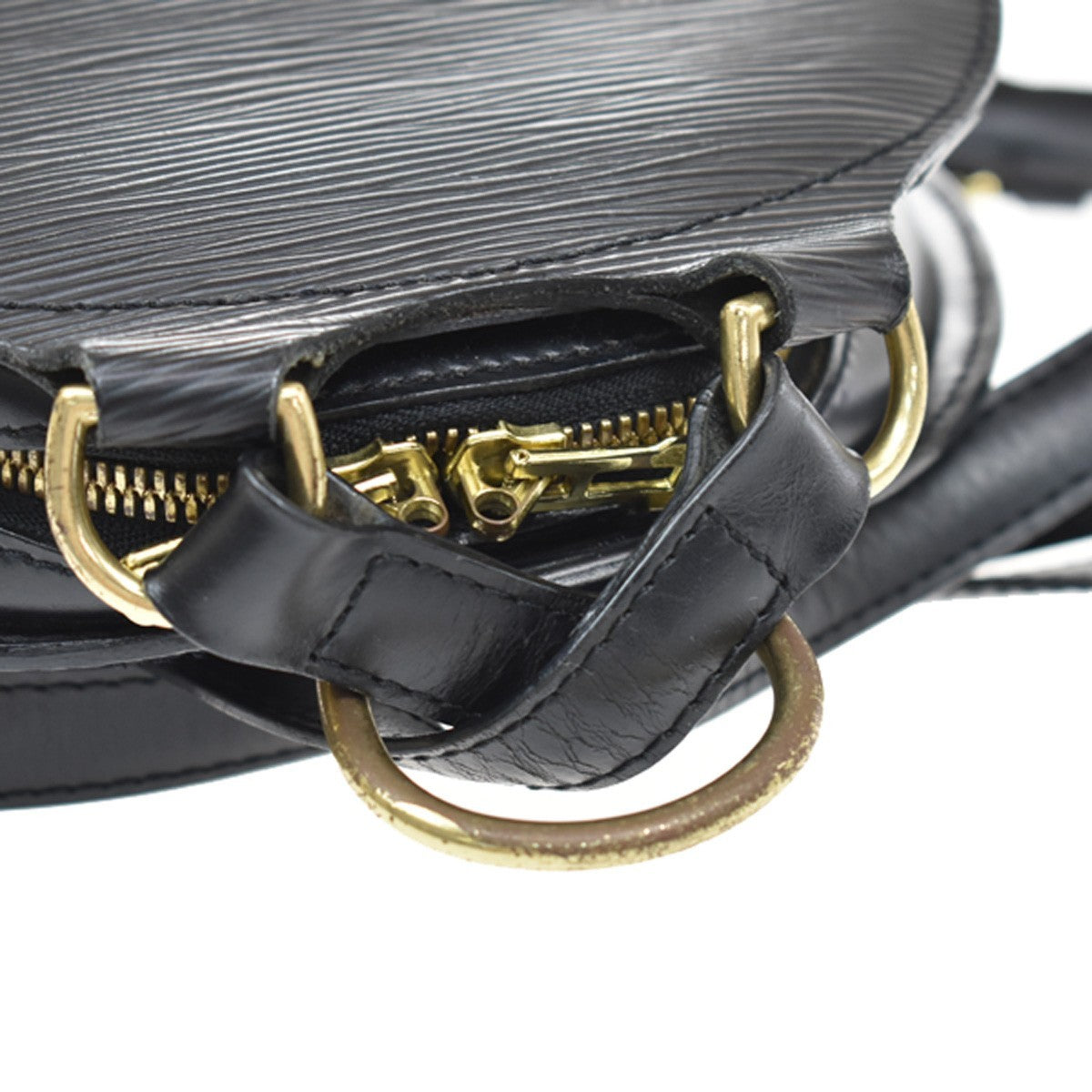Louis Vuitton Mabillon Epi Leather, Black, Leather, Backpack