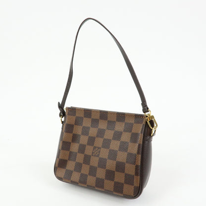 Louis Vuitton Trousse Make Up Damier, Brown, Canvas, Clutch