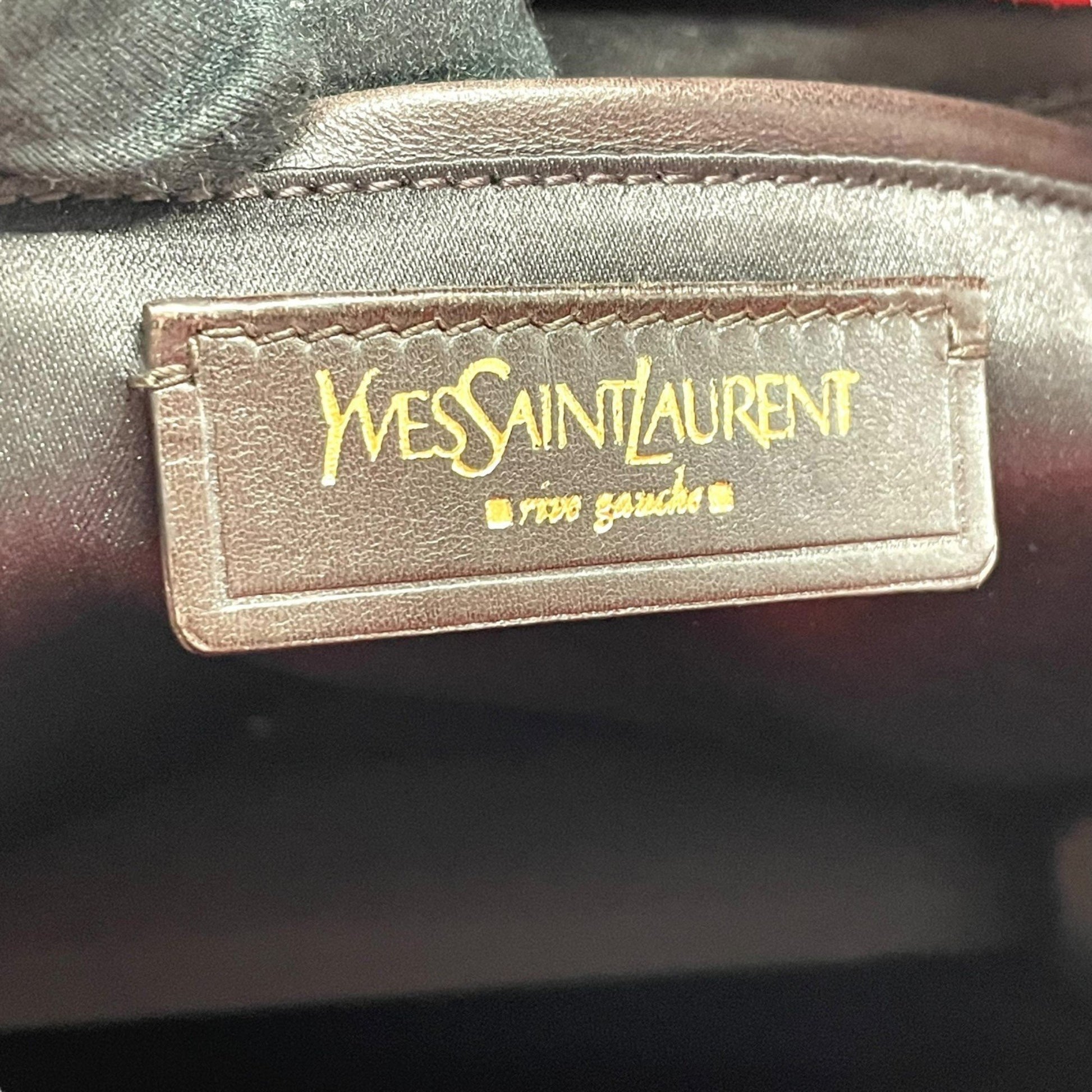 Saint Laurent Downtown Handbag Patent, RED, LEATHER, Handbag