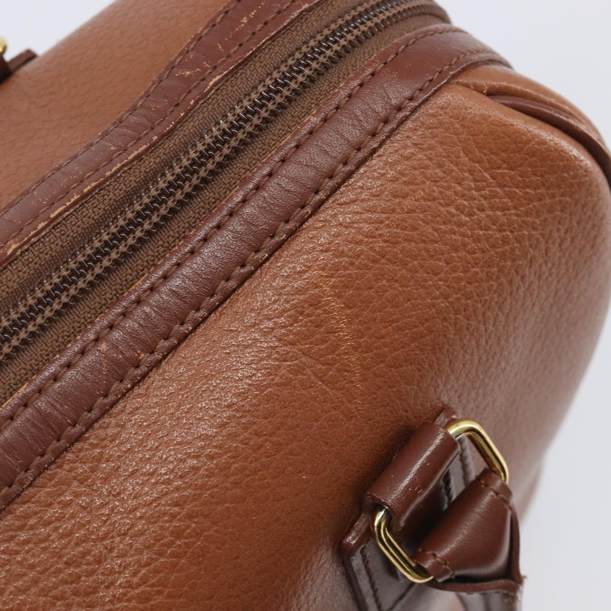 Burberry Vintage Boston Leather, Brown, Leather, Handbag