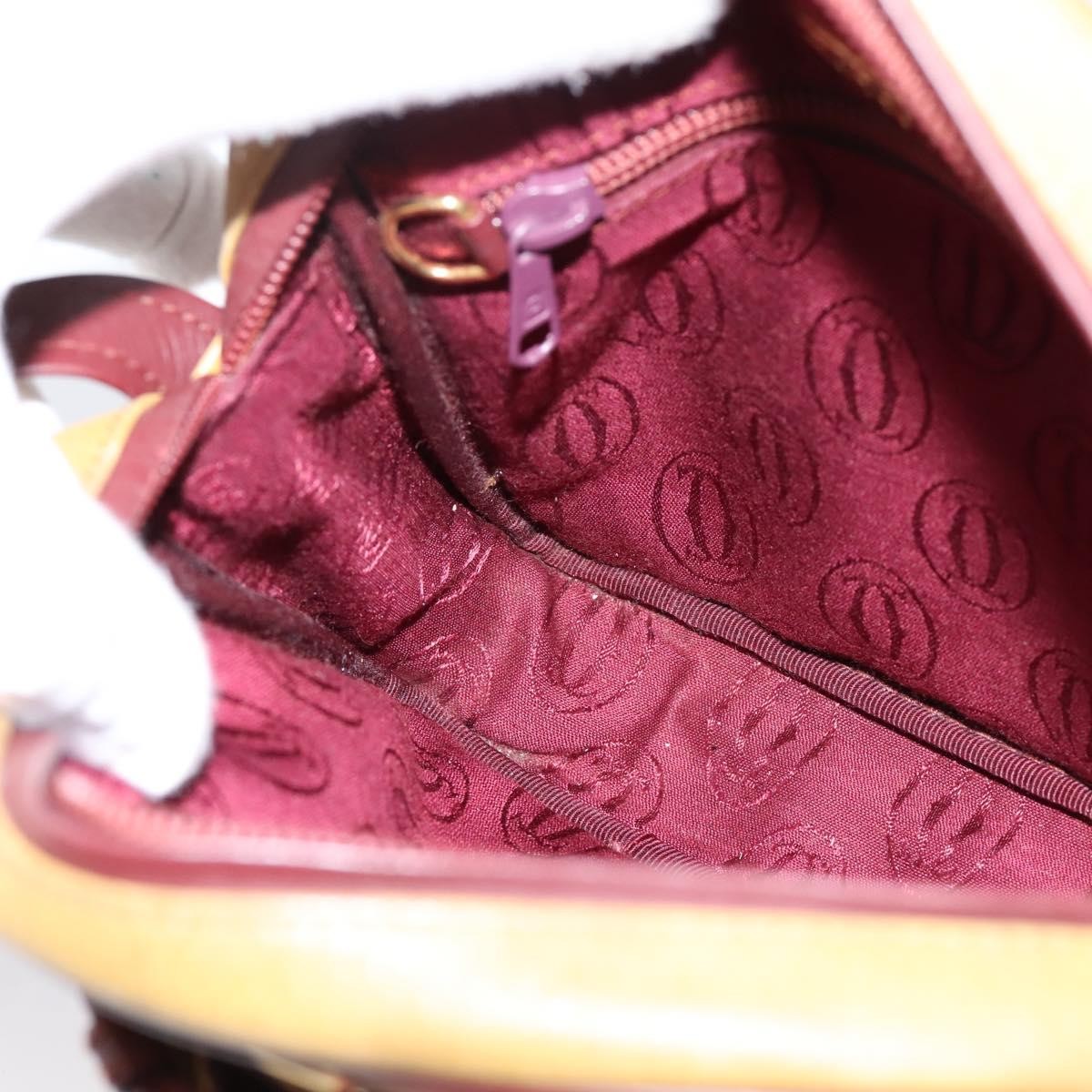 Cartier Tasseled Must de Cartier Leather, Beige, Leather, Shoulder Bag