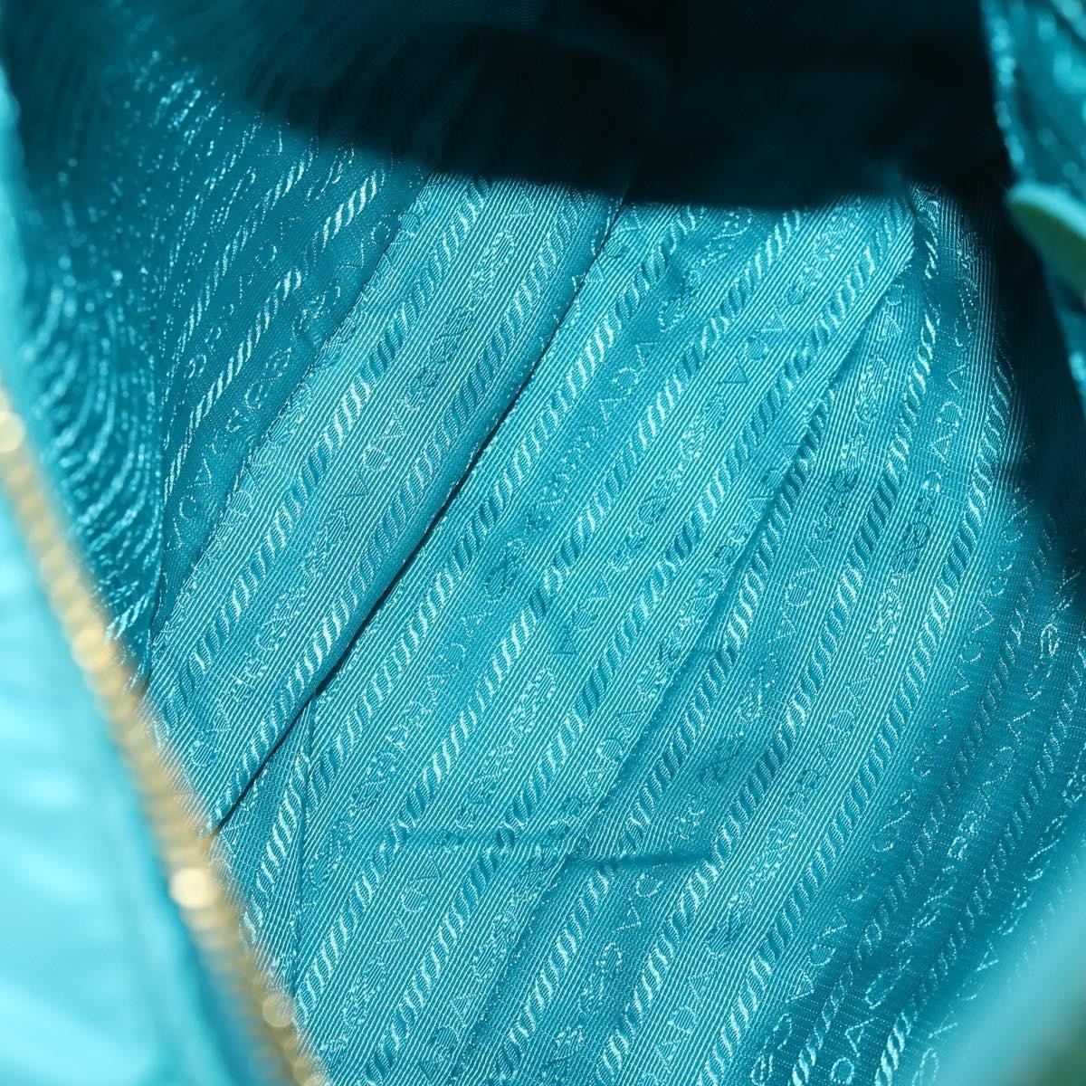 Prada Zip Hobo Chevron Tessuto, Blue, Nylon, Shoulder Bag