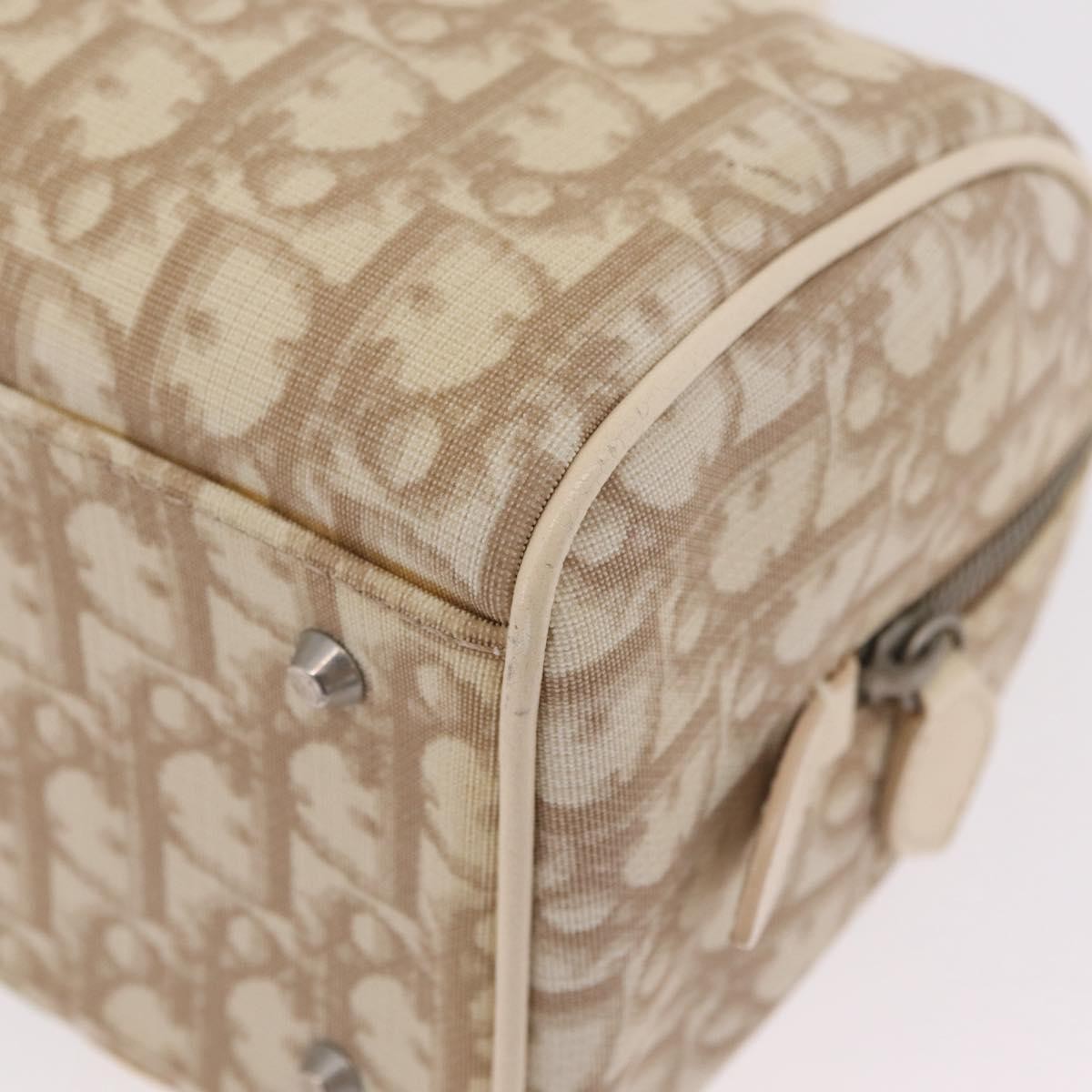 Christian Dior Vintage Boston Diorissimo Canvas, Beige, Canvas, Handbag