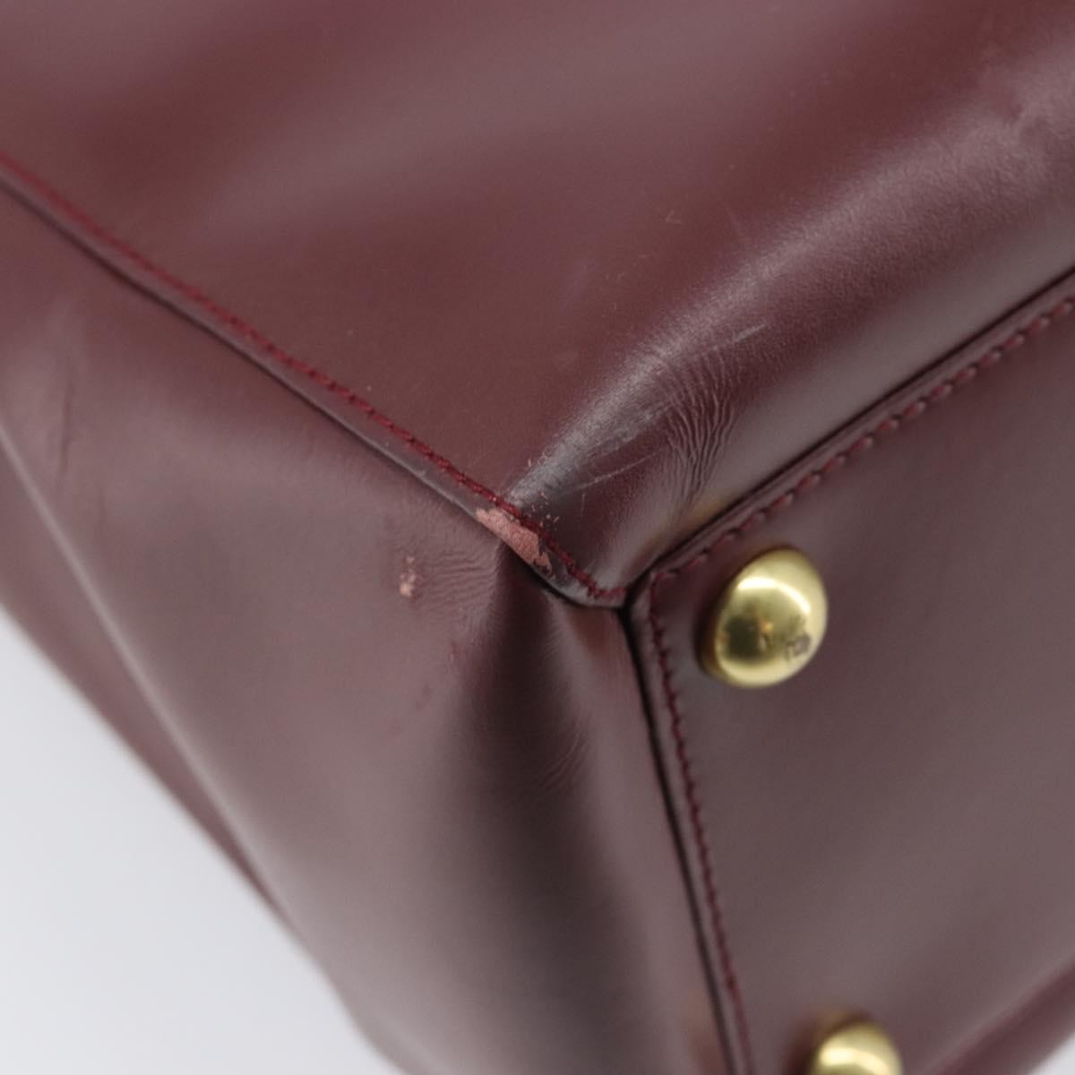 Cartier Must Line Leather, Burgundy, Leather, Handbag