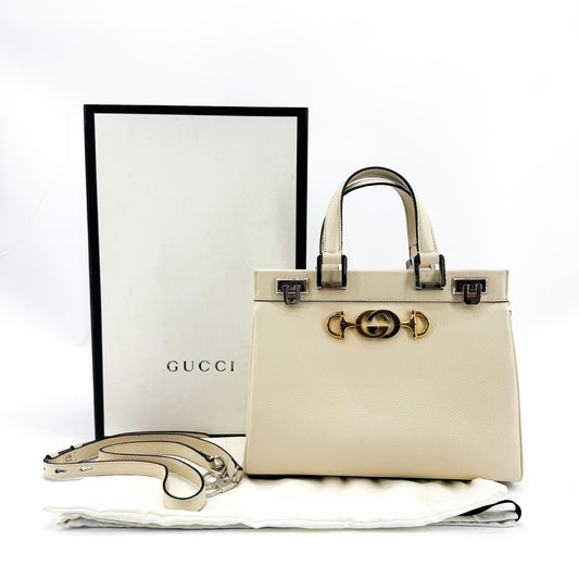 Gucci Zumi Leather, Gold, Calfskin, Shoulder Bag