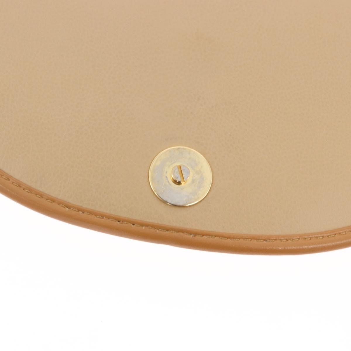 Christian Dior Vintage CD Flap Leather, Beige, Leather, Shoulder Bag