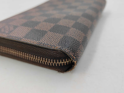 Louis Vuitton Zippy Damier, Brown, Canvas, Wallet