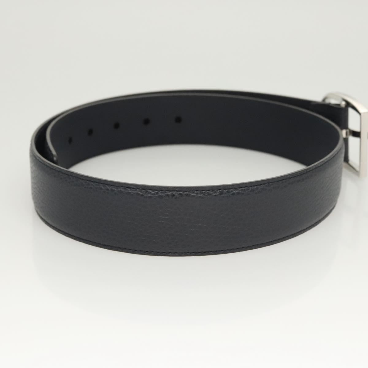 Gucci Buckle Belt Leather, Navy, Leather, Belt