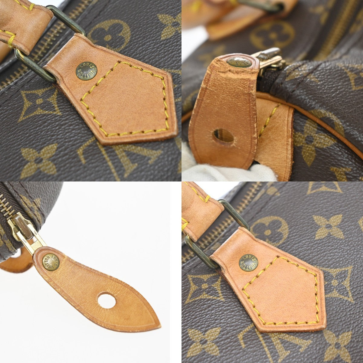 Louis Vuitton Speedy Monogram Canvas, Brown, Leather, Handbag