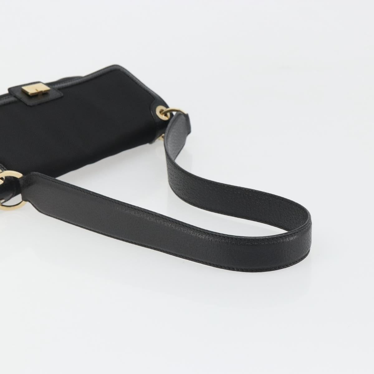 Salvatore Ferragamo Shoulder Bag Canvas, Black, Canvas, Shoulder Bag