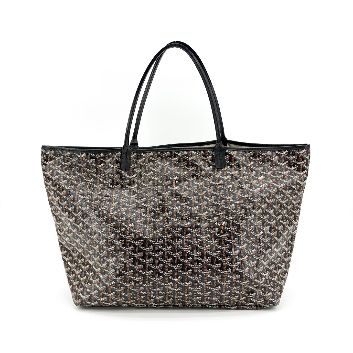 Goyard Saint Louis Tote Coated Canvas, Black, Canvas, Tote Bag