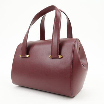 Cartier Must de Cartier Boston Leather, Burgundy, Leather, Travel Bag