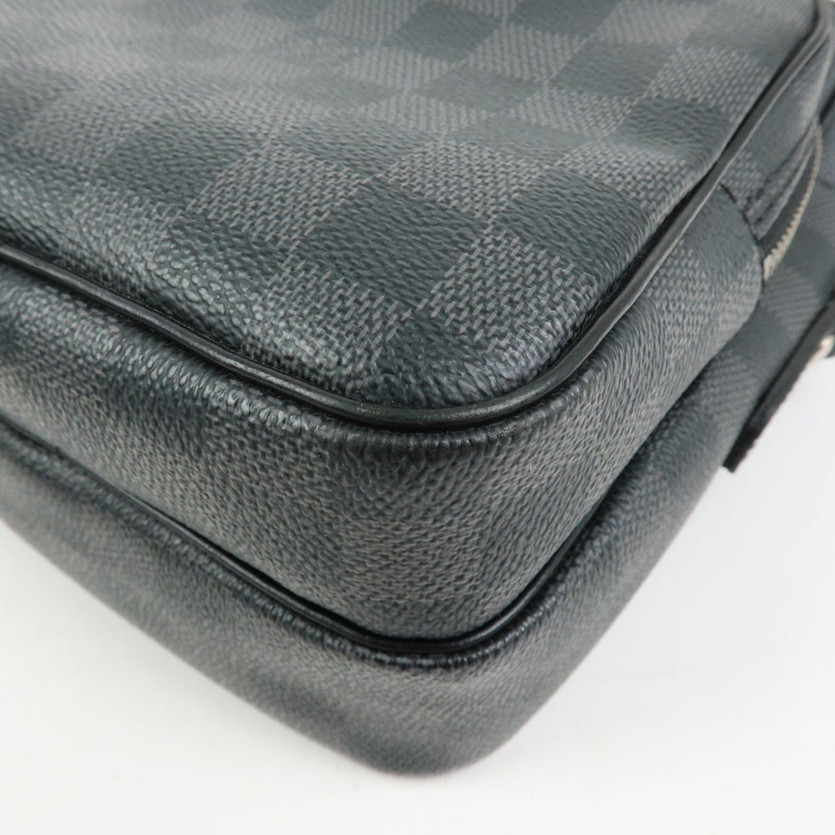 Louis Vuitton Rem Damier Graphite, Black, Canvas, Handbag