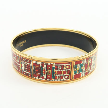 Hermes Caleche Bangle Enamel, Gold, Gold Plated, Bracelet