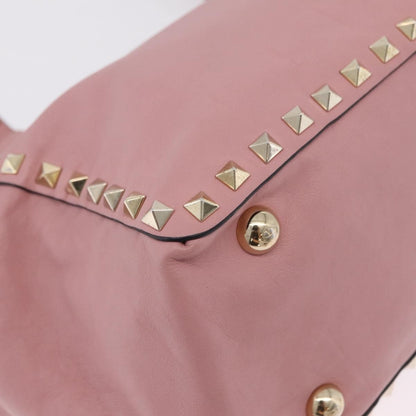 Valentino Garavani Rockstud Soft Leather, Pink, Leather, Tote Bag