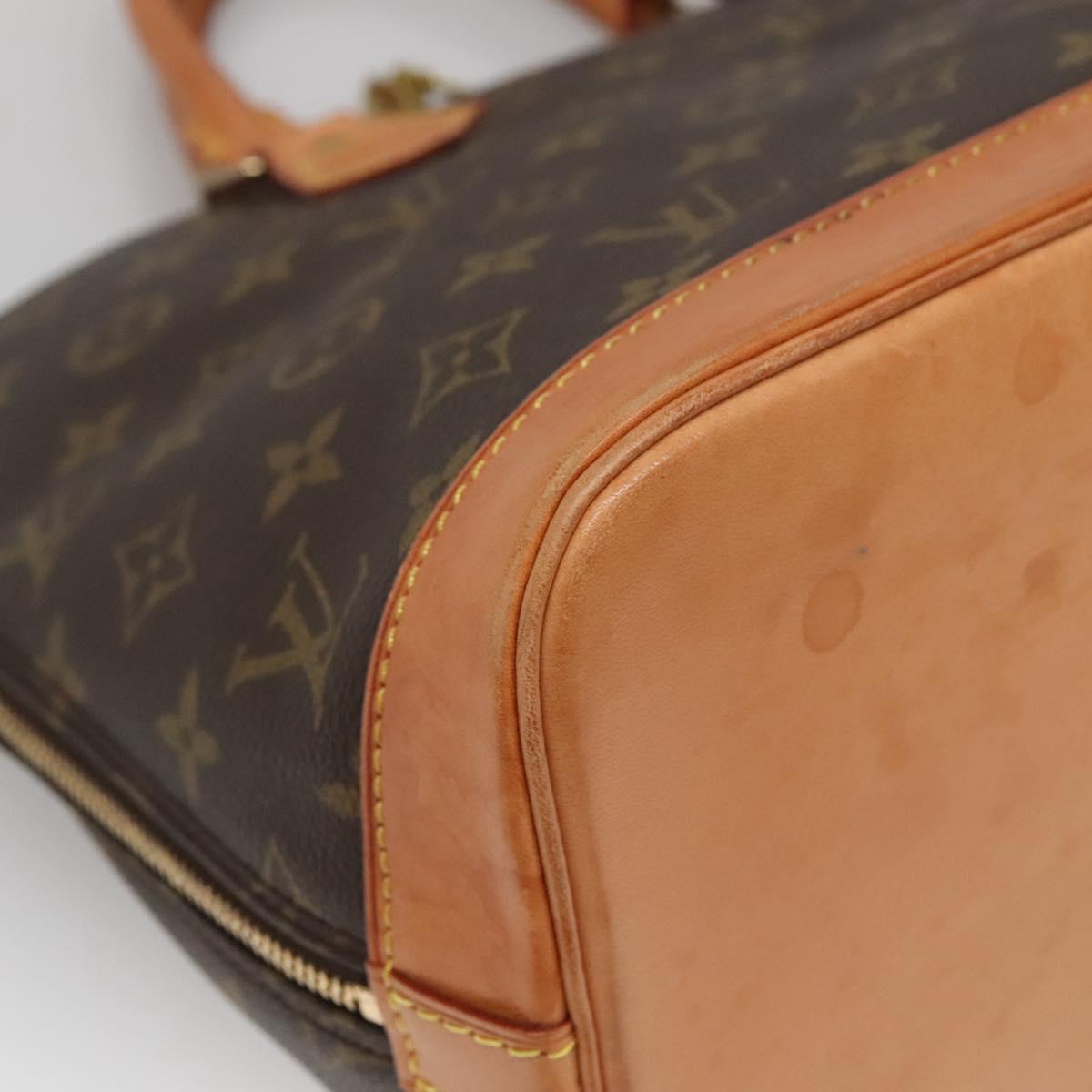 Louis Vuitton Alma Handbag Monogram Canvas, BROWN, CANVAS, Handbag