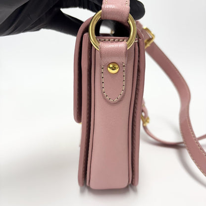 Miu Miu Crossbody Bag Studded Leather, Pink, Leather, Crossbody Bag