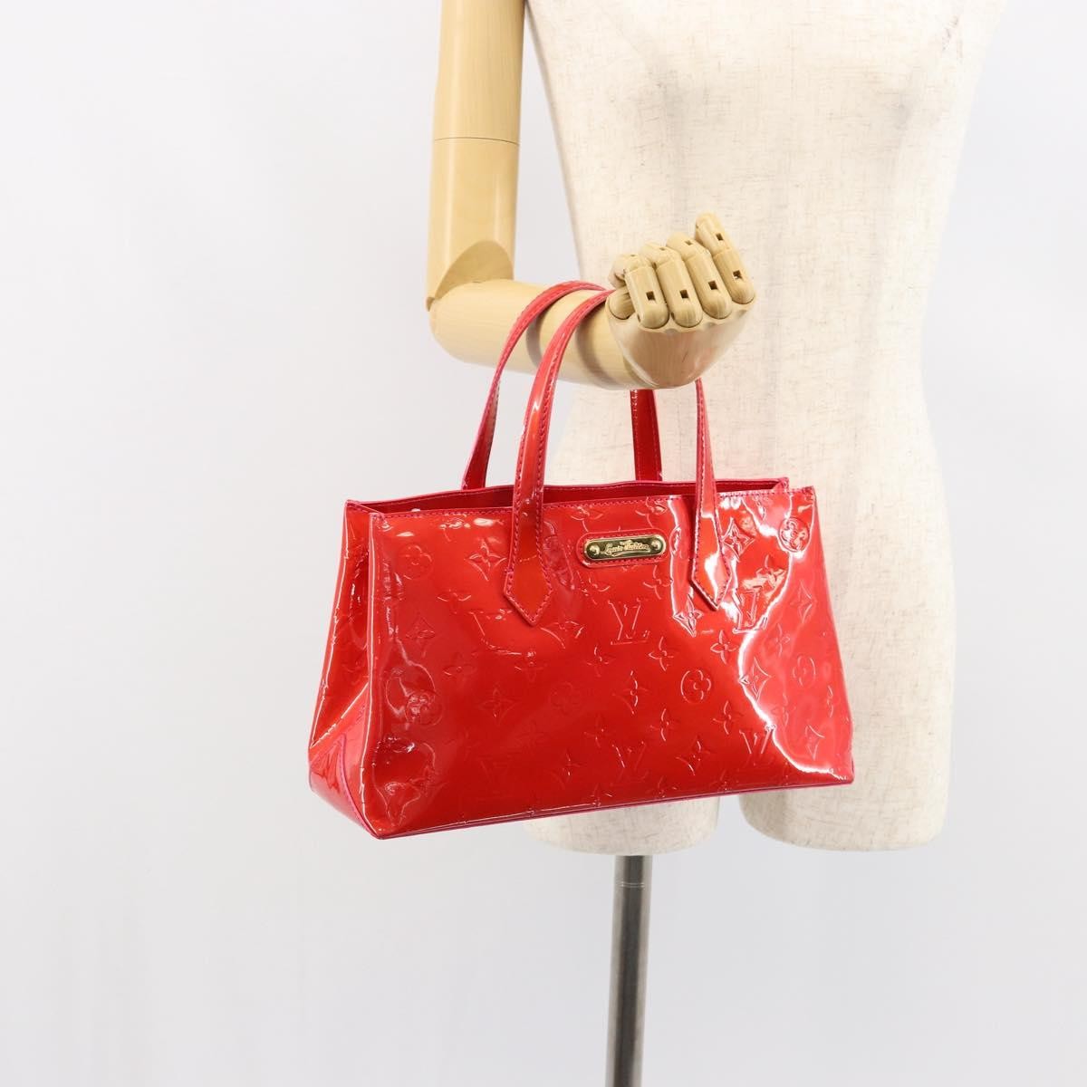 Louis Vuitton Wilshire Monogram Vernis, Pink, Patent Leather, Handbag