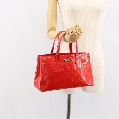 Louis Vuitton Wilshire Monogram Vernis, Pink, Patent Leather, Handbag