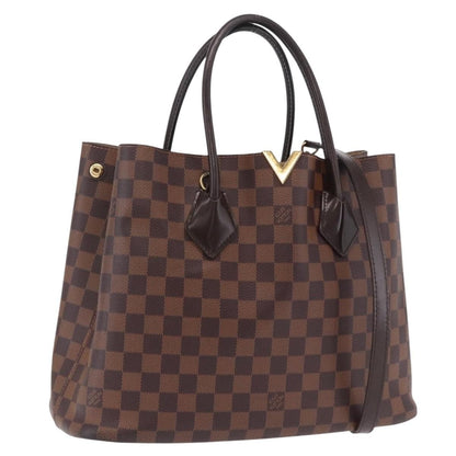 Louis Vuitton Kensington Damier, Brown, Canvas, Handbag