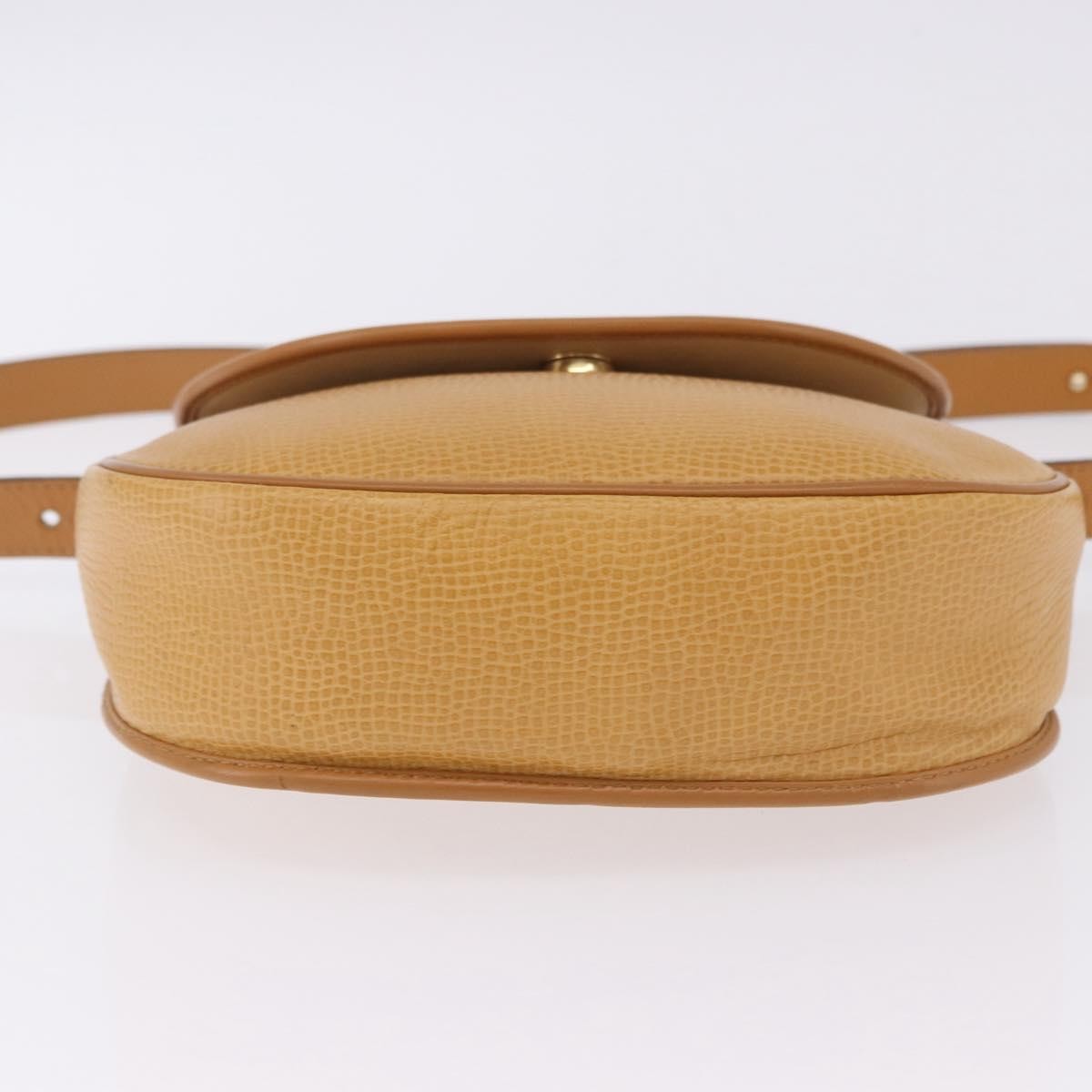 Christian Dior Vintage CD Flap Leather, Beige, Leather, Shoulder Bag