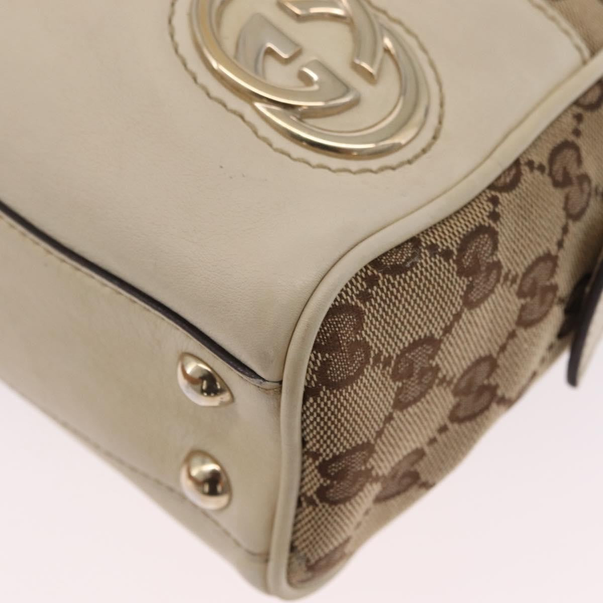 Gucci New Britt Boston GG Canvas, Beige, Canvas, Handbag