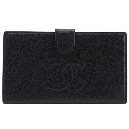 Chanel Timeless CC French Caviar, Black, Leather, Wallet