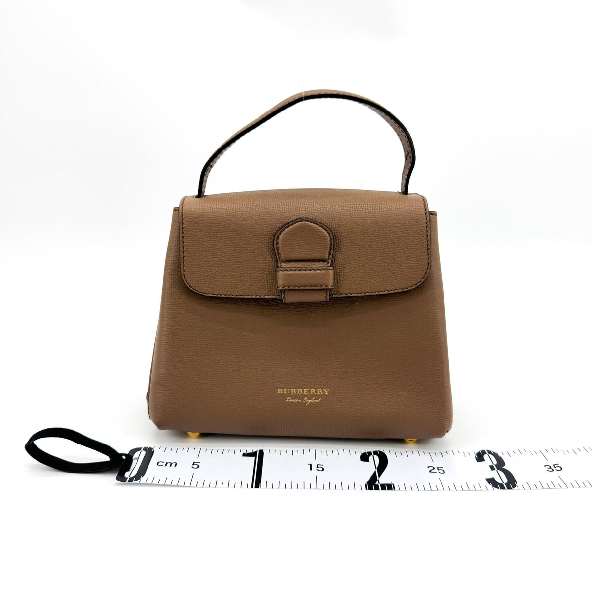 Burberry Camberley Top Handle Leather, Brown, Leather, Handbag
