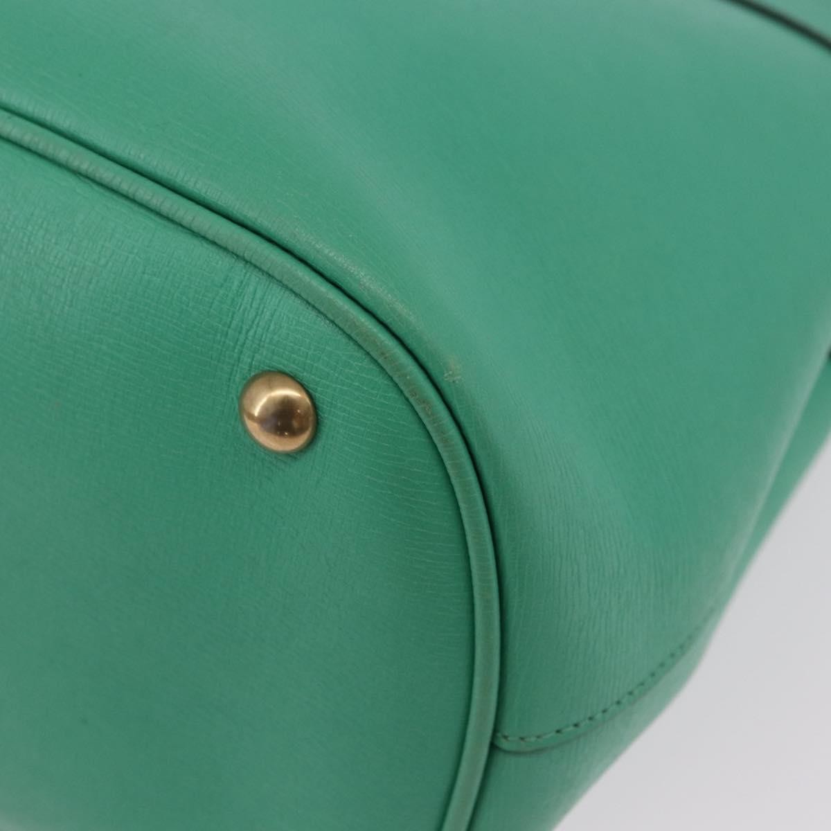 Gucci Bright Bit Convertible Leather, Green, Leather, Tote Bag