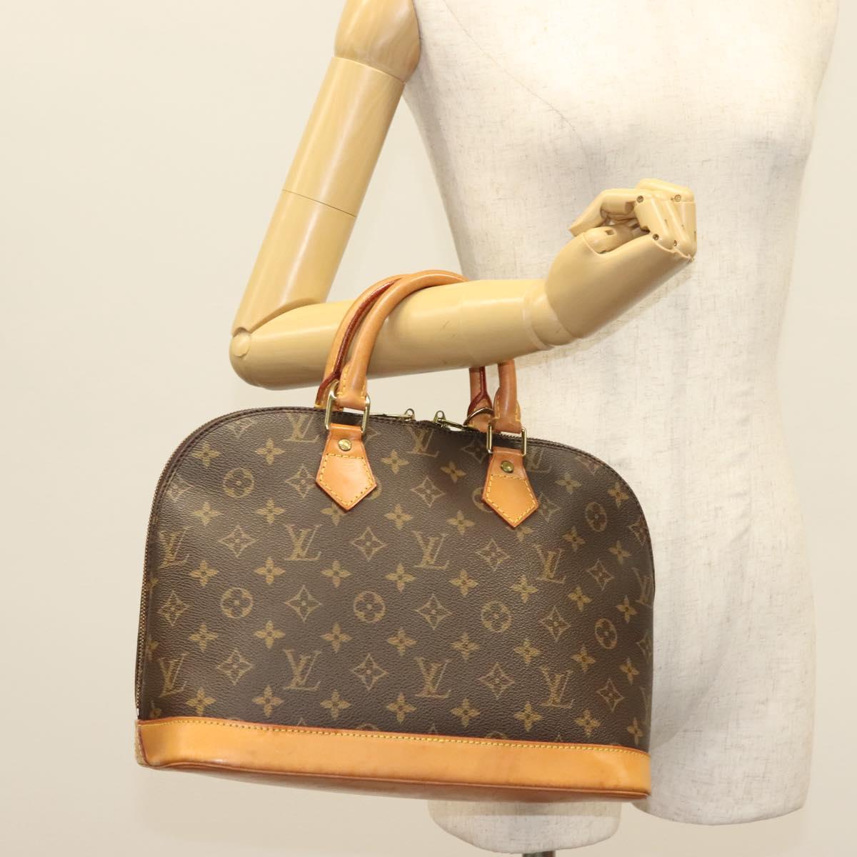 Louis Vuitton Alma Handbag Monogram Canvas, BROWN, CANVAS, Handbag