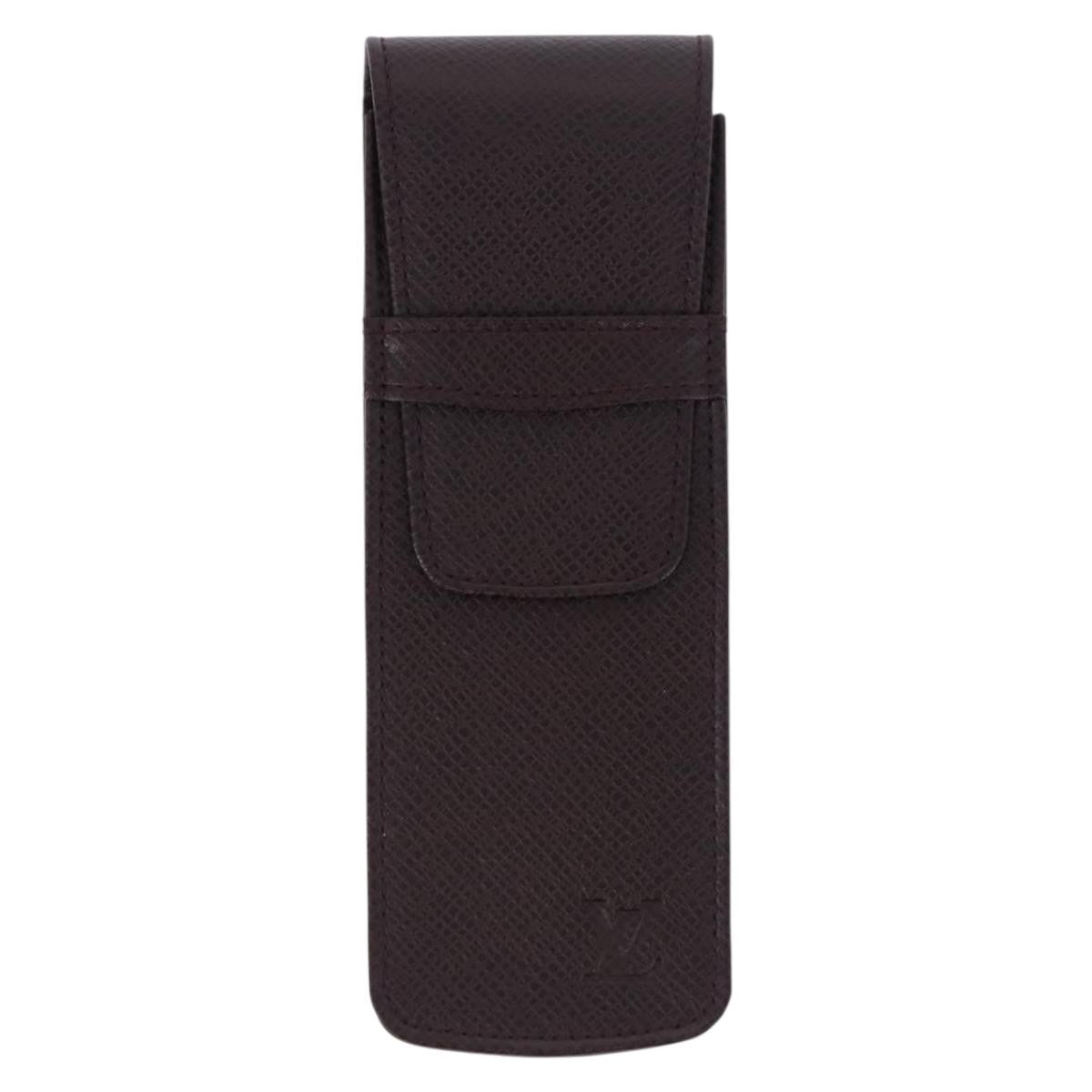 Louis Vuitton Etui à stylo Leather, Brown, Leather, Clutch
