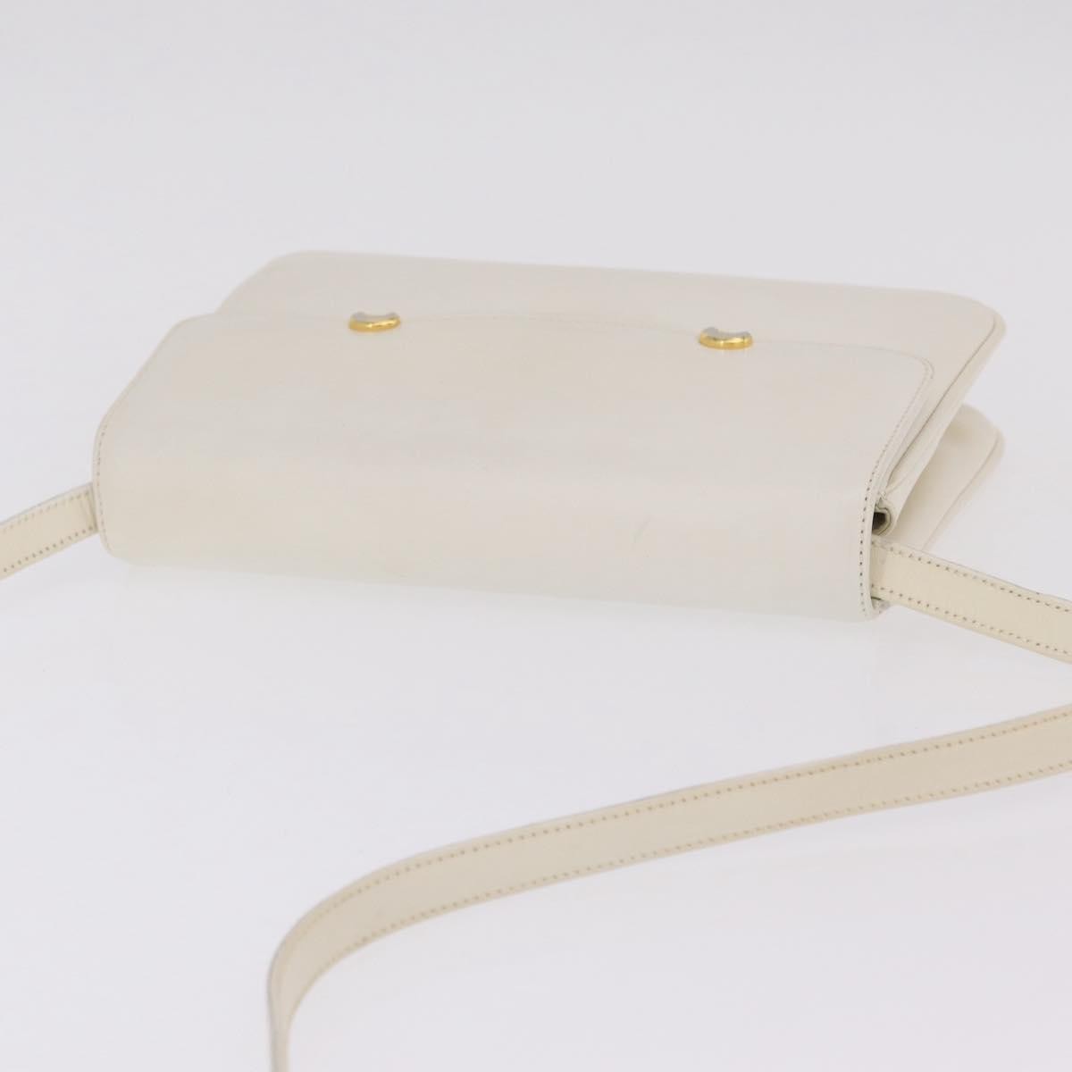 Gucci Shoulder Leather, White, Leather, Shoulder Bag