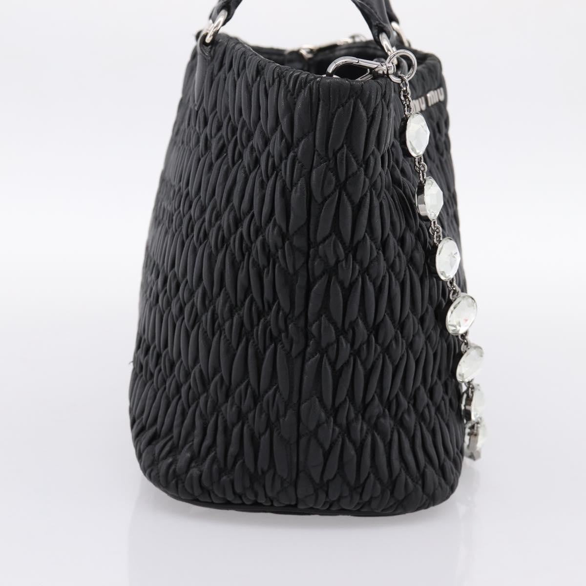 Miu Miu Shopper Tote Matelasse Leather, Black, Leather, Handbag