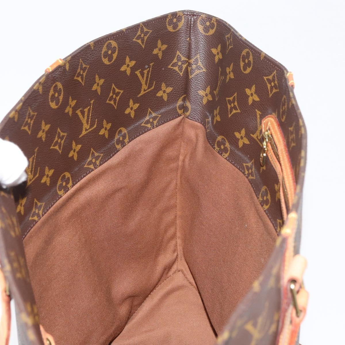 Louis Vuitton Shopping Sac Monogram Canvas, Brown, Canvas, Handbag