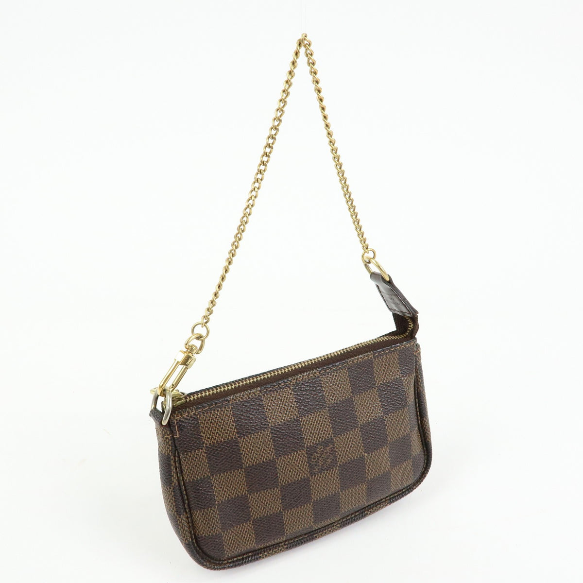 Louis Vuitton Pochette Accessoires Damier, Brown, Canvas, Clutch