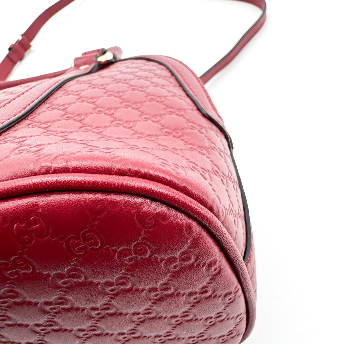 Gucci Convertible Dome Satchel Guccissima Leather, Burgundy, Leather, Handbag