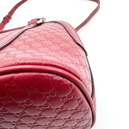 Gucci Convertible Dome Satchel Guccissima Leather, Burgundy, Leather, Handbag