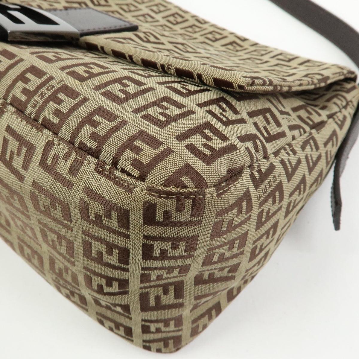 Fendi Fendi mamma baguette Jacquard Canvas, Beige, Canvas, Handbag