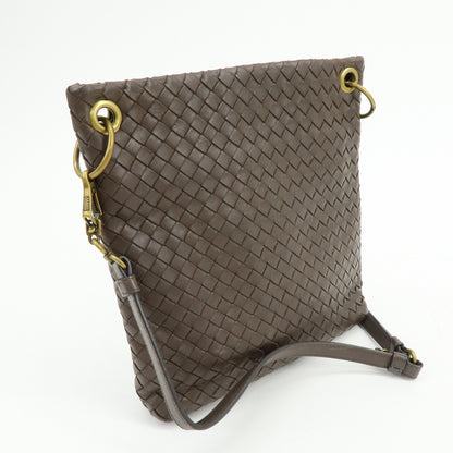 Bottega Veneta Shoulder Intrecciato Nappa, Brown, Leather, Shoulder Bag