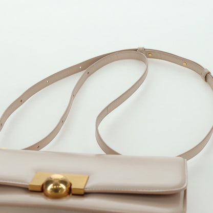 Bottega Veneta BV Classic Textured Calfskin, Beige, Leather, Handbag