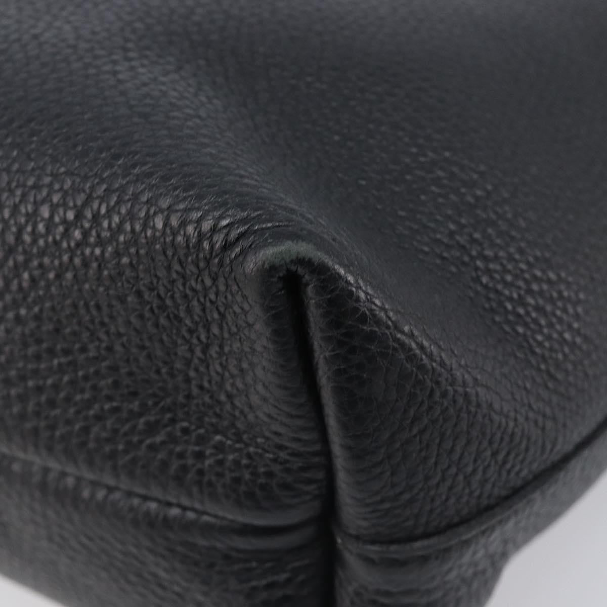 Salvatore Ferragamo Gancini Leather, Black, Leather, Handbag