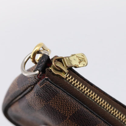 Louis Vuitton Mini pochette accessoires Damier Canvas, Brown, Canvas, Clutch