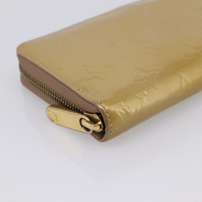 Louis Vuitton Zippy Monogram Vernis, Beige, Patent Leather, Wallet