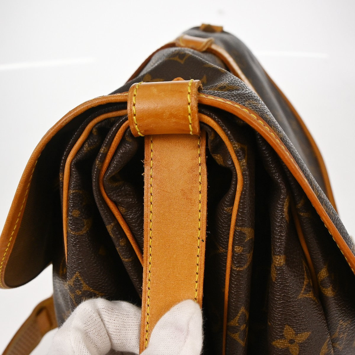 Louis Vuitton Saumur Monogram, Brown, Canvas, Shoulder Bag